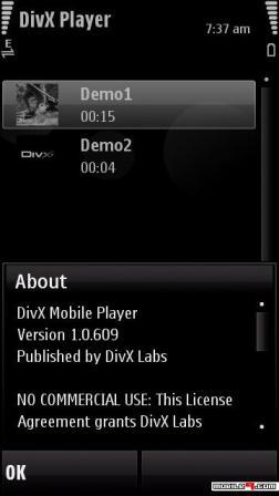 Divx player for s60v5