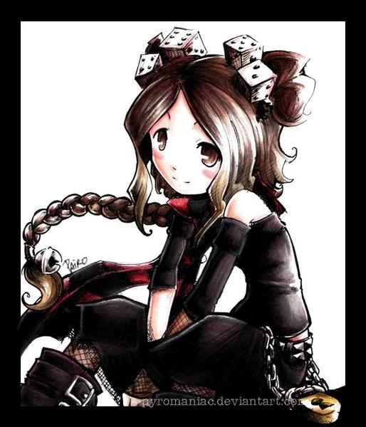 Anime cute dark girl